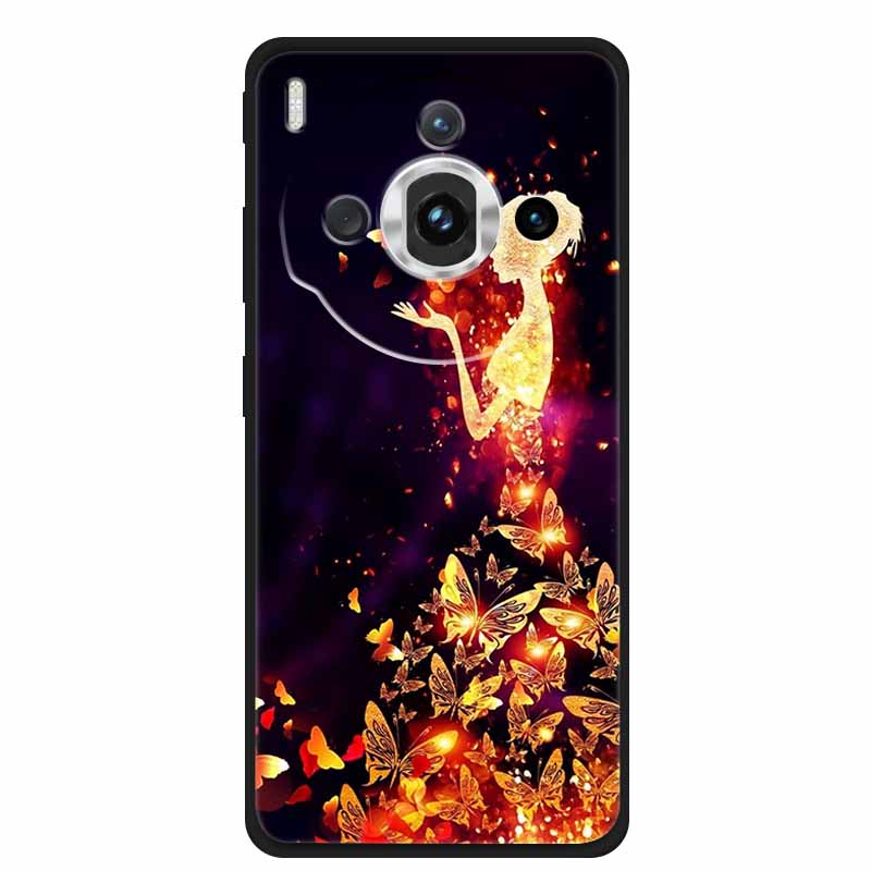 For ZTE nubia Z60S Pro 6.78" Case TPU Soft Black Silicone Painted Cute Cat Starry Cover for Nubia Z60S Pro Luxury Animals Funda
