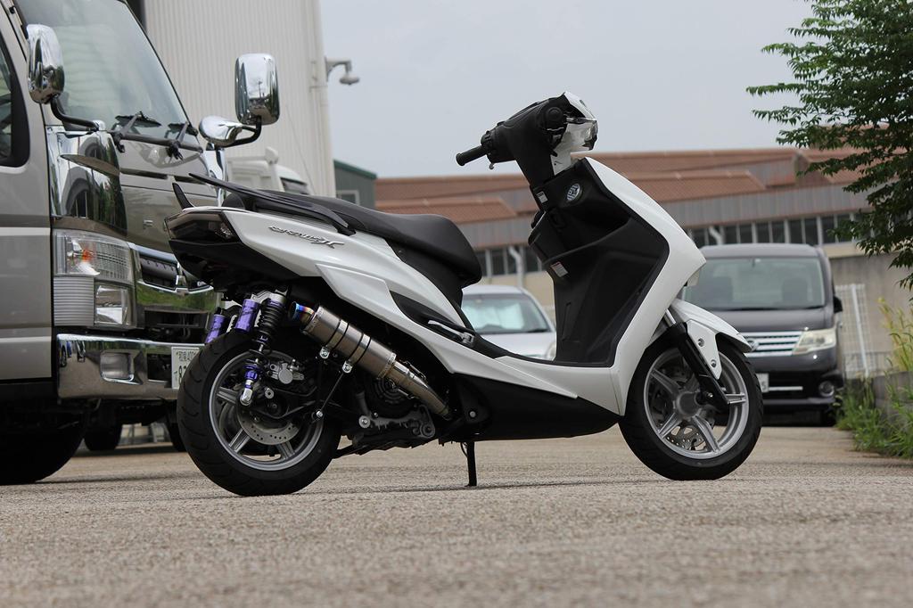Yamaha SR Exhaust System 5th Short Titanium Solid Exhaust Sport Type Motorcycle Parts Full Exhaust Custom Parts Replacement Aftermarket Part Deep Bass