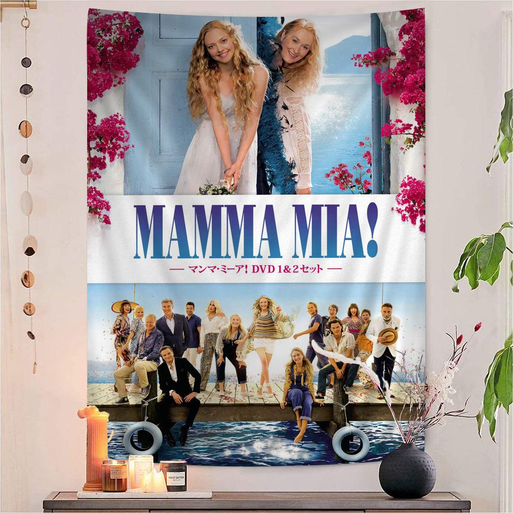 

Mamma Mia Poster Classic TV Show Hippie Wall Hanging Tapestries Bohemian Wall Tapestries Mandala INS Home Decor 74x94cm(29x37in)