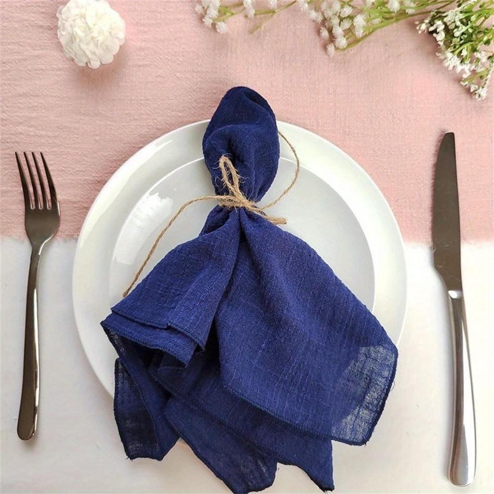 2PCS Soft Cotton Cloth Napkins 42*42 Cm Decorative Napkins Bamboo Knot Napkins  Formal Dining