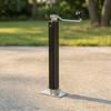 Weldable Trailer Jack Manual Support Leg with Base Plate Heavy-Duty