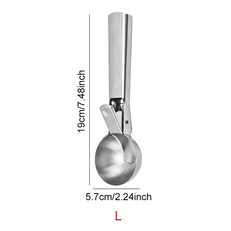 1PC Stainless Steel Ice Cream Ball Digger Scoop Multi-purpose Spoon Suitable for Ice Cream Kitchen DIY Dessert Styling Tools ZYF