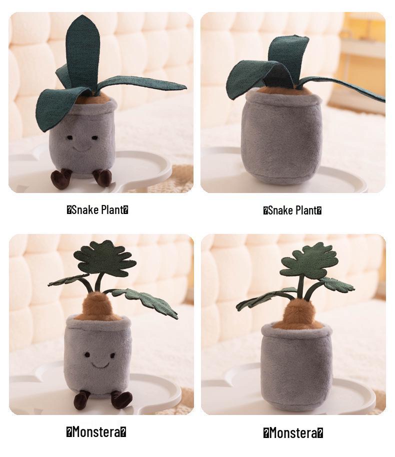 Stil JC Lalea Coadă de Tigru Monstera & Orhidee în Ghiveci Jucărie de Pluș Decor de Interior