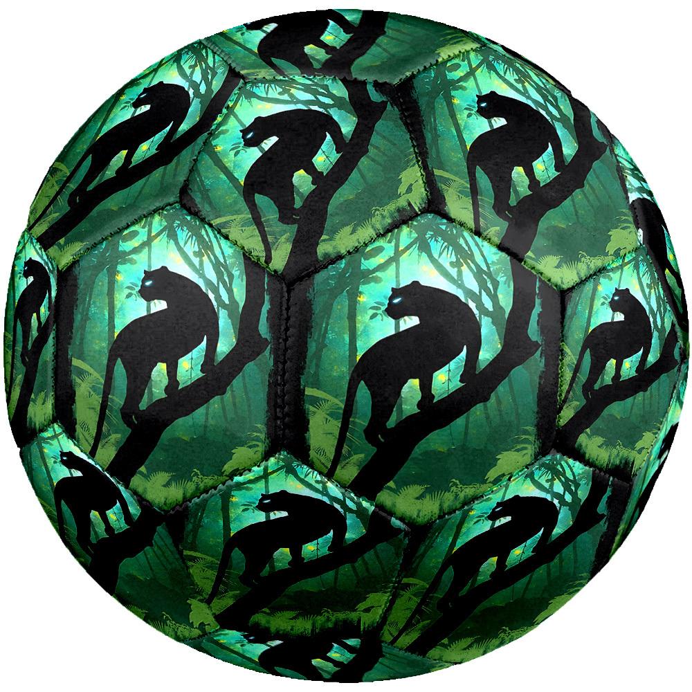 1pc Jungle Panther Silhouette Size 5 Soccer Ball Professional Match Training Football Indoor &Outdoor Sports Ball Lightweight Durable C6510