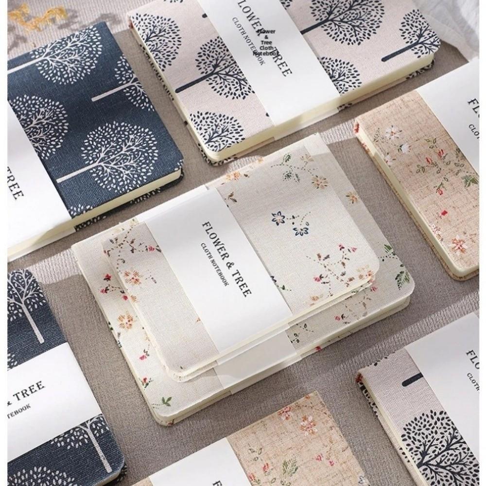 Cloth-covered Flowers Notebook Super-thick Printing Notepad 2026 Hand Account Book  Office Supplies