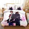 K Project Mikoto Suoh No Blood! No Bone! No Ash! Bedding Set Cartoon Anime Three-piece Set Adult Kid Bedroom Duvet Cover Sets