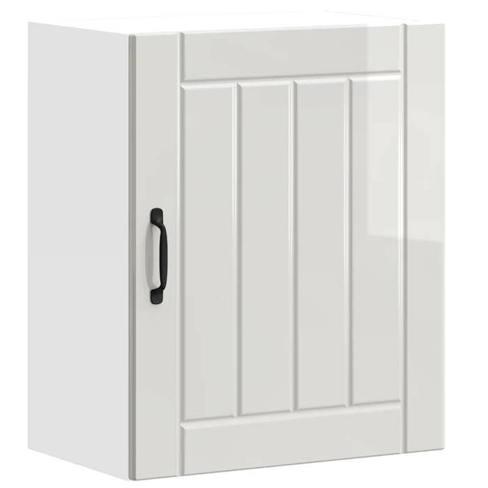 VidaXL Armoire murale de cuisine Lucca blanc brillant bois ingénierie 853801