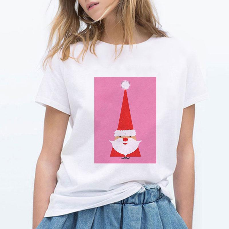 Kpop Clothes Woman Tshirt Christmas Print Female T Shirt Harajuku Funny Streetwear Casual Short Sleeve