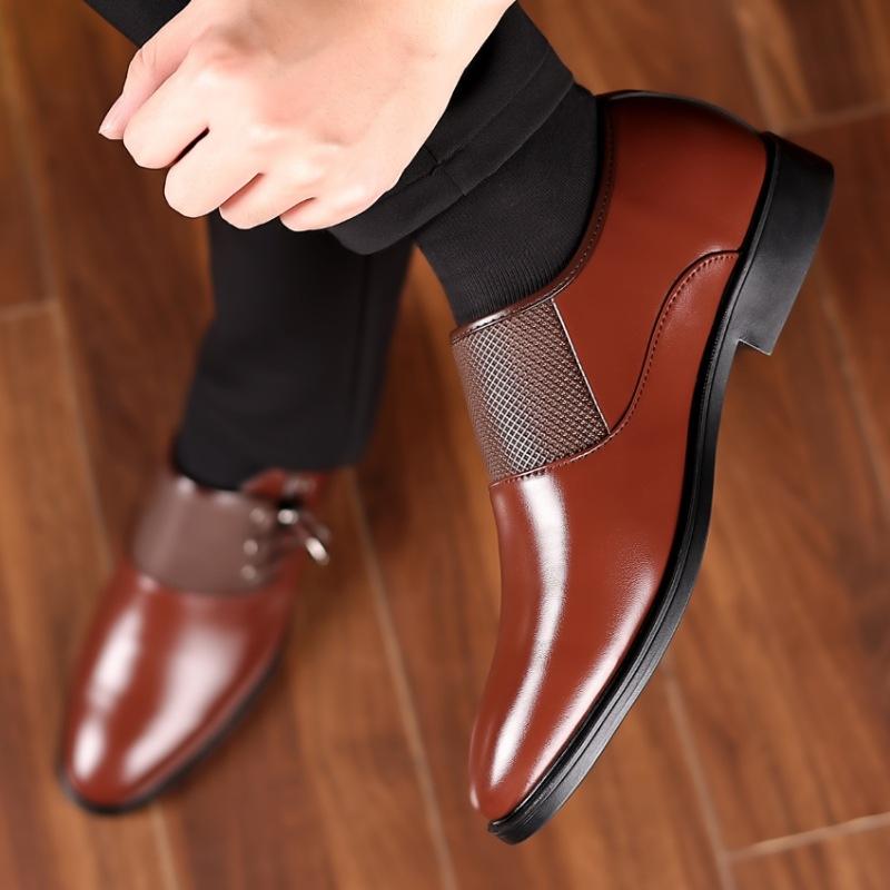 Fashion Mens Leather Shoes Fashion Business Dress Shoe Italian Oxford Leather Shoes for Men Slip-on Loafers Luxury Wedding Shoes for Men