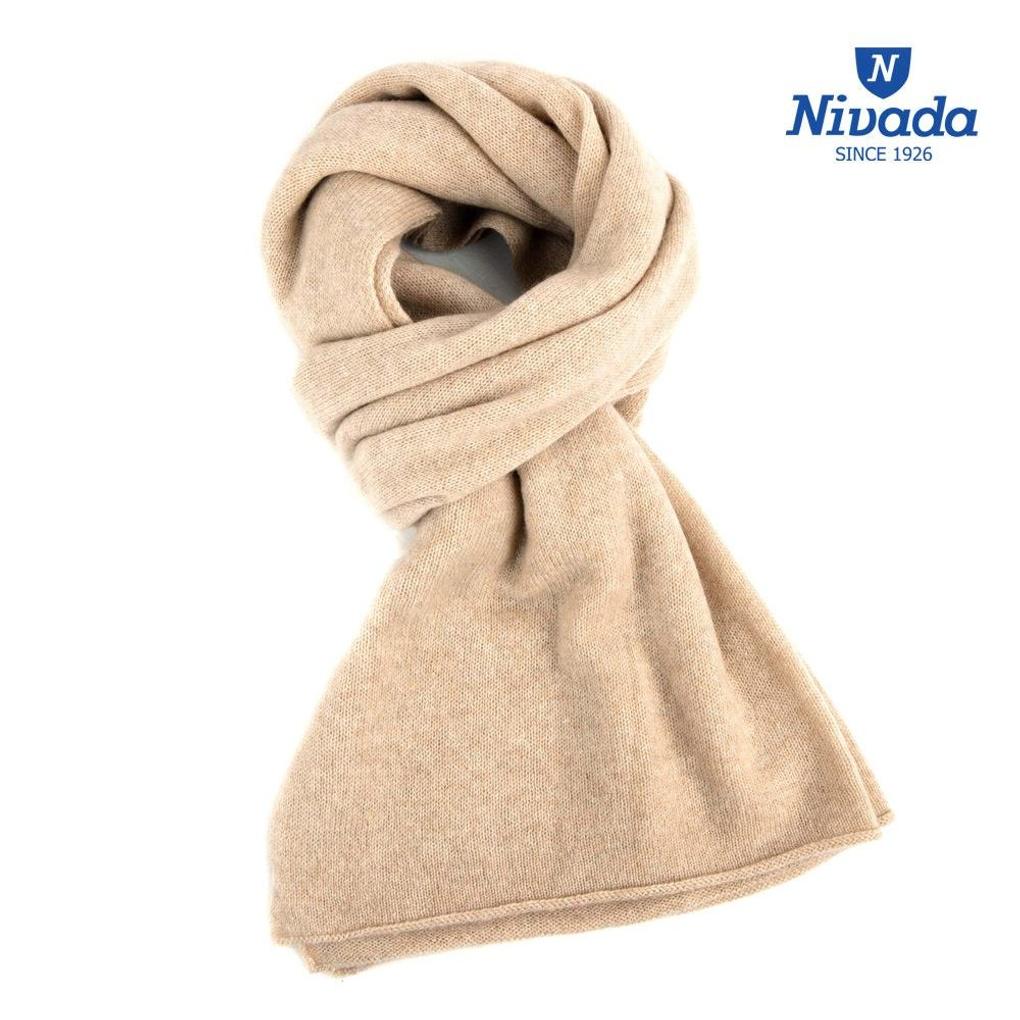 

[NIVADA] NIVADA 8002 100% Cashmere Knit Muffler Beige (60x180cm)