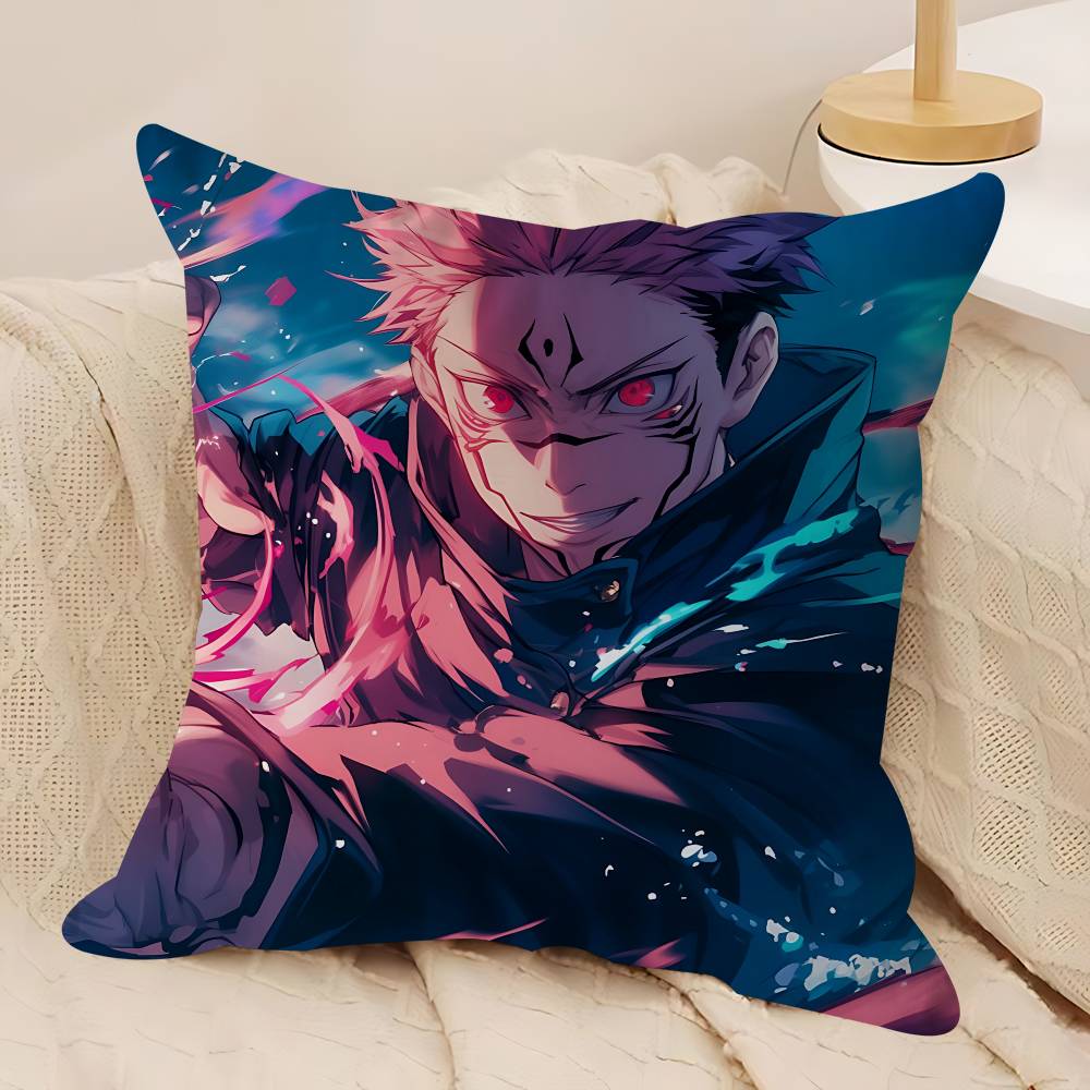 Character R-Ryomen S-Sukuna Cushion Cover Inches Farmhouse Decor Home Throw Pillow Covers For Couch Decorations
