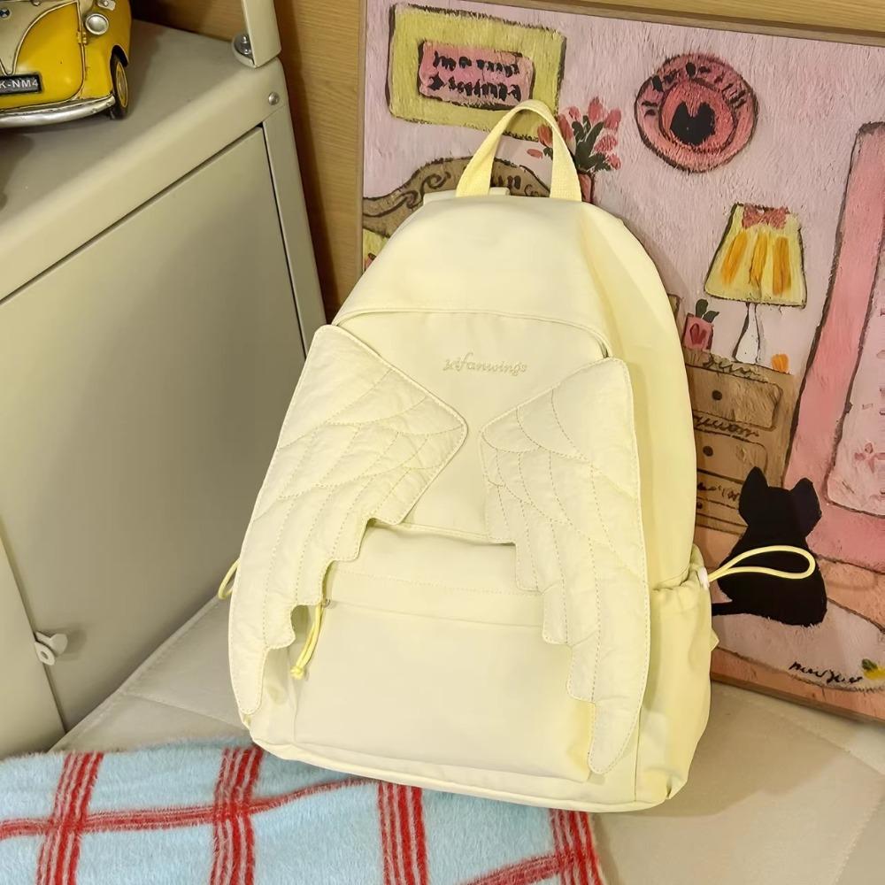 High Capaci Mochila Y2k Angel Wings Bag Original Mochilas Mujer Student Backpack Sweet Cool Design Bags for Woman Bolsas