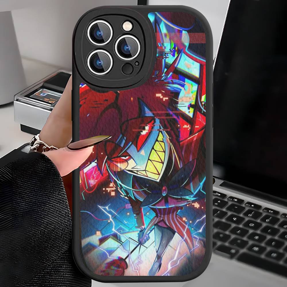 Anime Hotel Hazbin Alastor Phone Case For IPhone 16 15 14 13 12 11 Pro Max Plus Shockproof Leather Cover
