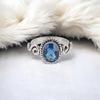 London Blue Topaz Gemstone 925 Sterling Silver Jewelry Handmade Women's Ring RR-14-2