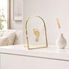 Baby Pet Keepsake Frame, DIY Sea Sand Newborn Baby Hand Footprint Kit, Metal Pressed Picture Frame, Floating Cat Dog Paw Print Display Kit