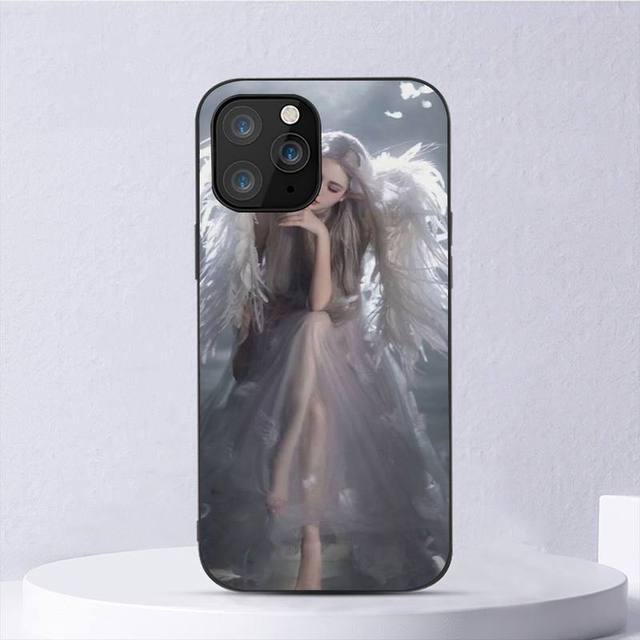 Fantasy Ängelflicka Vingar Telefonfodral För Iphone 11 12 Mini 13 14 Pro Xs Max X 8 7 6s Plus 5 Se Xr Skal