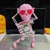 Kids Wind-up Dancing Skeleton Toy No Need Battery 3D Print Shaking Skull Doll Spring Clockwork Toy Desktop Decor Children Adults Birthday Gift