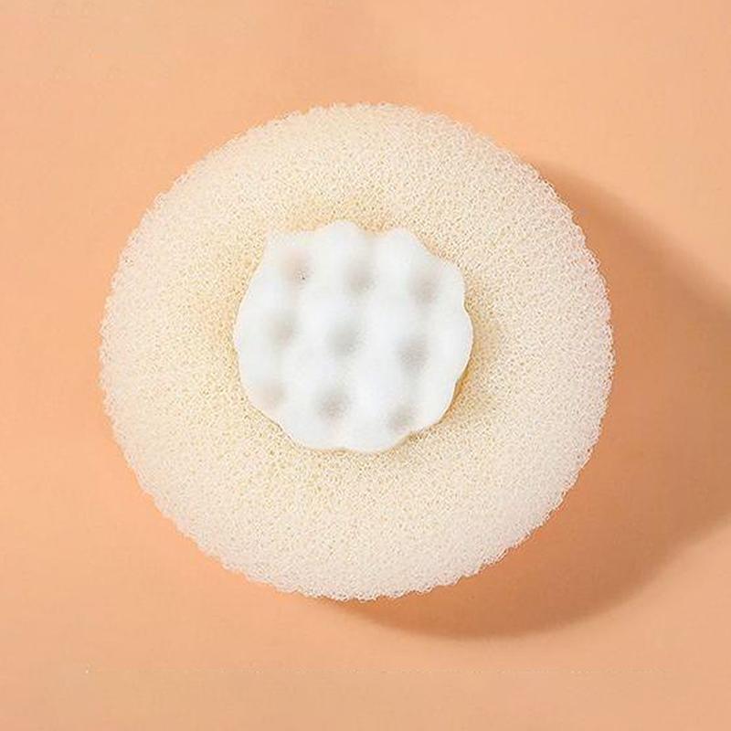 Bath Ball Round Sunflower Shape Shower Ball With Suction Cup And Handle Exfoliation Shower Sponge Bathroom Accessories