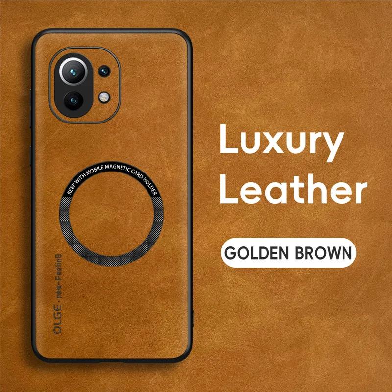 Magnetic Retro Leather Case For Xiaomi Mi 11 Pro Mi11 Pro 5G Wireless Charging Phone Case Cover
