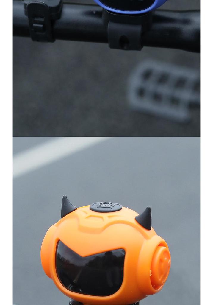 Loud Electric Bike Horn with Tri-Color Lights, USB-C Charging, Universal Fit, Night Warning Lamp