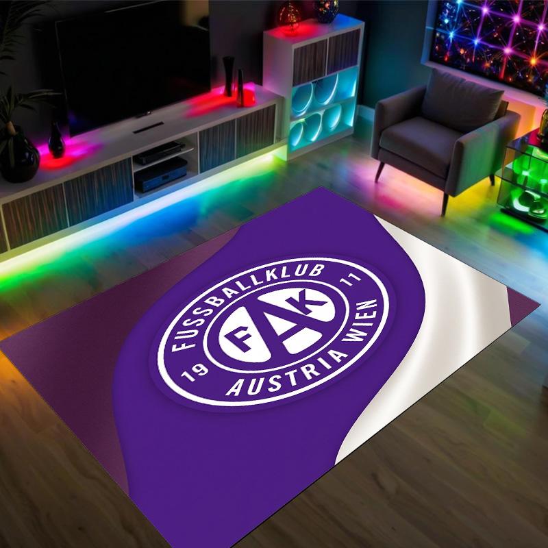Austria Wien FC Design Crystal Velvet Carpet Cozy Non?Slip Printed Rug For Bedroom Living Room Entrance
