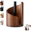 Large Capacity Wooden Paper Towel Holder Countertop Design Freestanding Base Freestanding Paper Roll Holder Ornament Storage