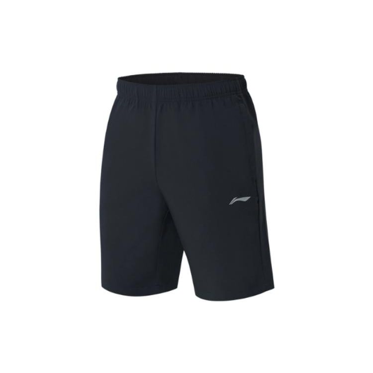 

Li Ning Fitness Series Logo Printed Elastic Waist Casual Shorts Men shorts Black AKST619-1 M
