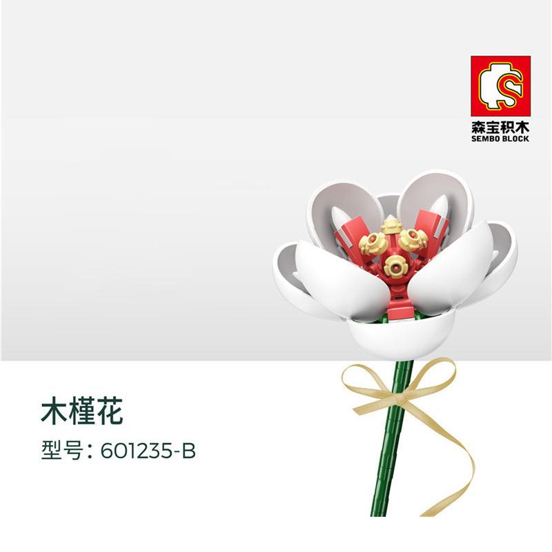 Sembo Blocks MOC Beautiful Flower Bouquet Roses Tulips Model Building Bricks Kids Present Valentine's Day Birthday Girls Gift