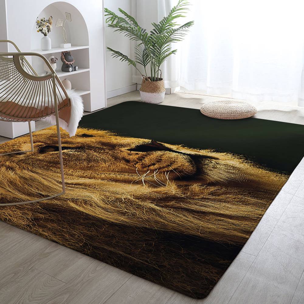 Animal Lion Carpet Bathroom Anti-slip Mat Door Mat Home Decoration Mat Entrance Door Mat Scratch-resistant Door Mat