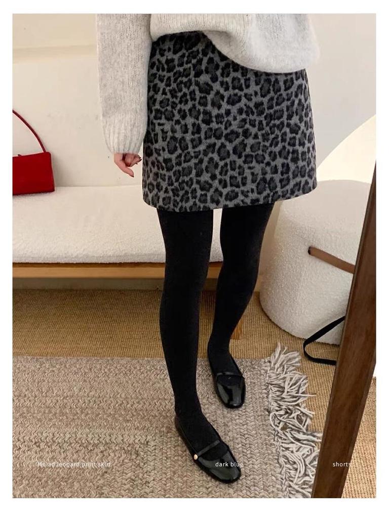 **Saidi Melard Slimming High-Waist Leopard Print A-Line Midi Skirt (2025 Hot Retro Style)**