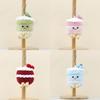 Plush Cake Red Keyring Pp Cotton Fill Soft Toy For Kids Birthday Gift Idea