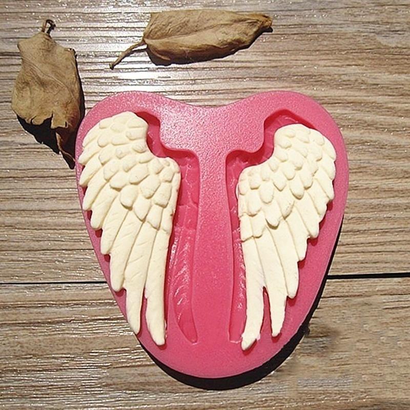 

Sweet Fairy Angel Wings Fondant Mold Silicone Bread Mold Sugar Cake Embossing Process Silicone Baking Mold Wholesale