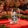 Christmas Tree Glass Cup Anti-Tip Table Centerpieces Holiday Tree Wine Glasses Drinking Cups for Living Room Bedroom Office Desk
