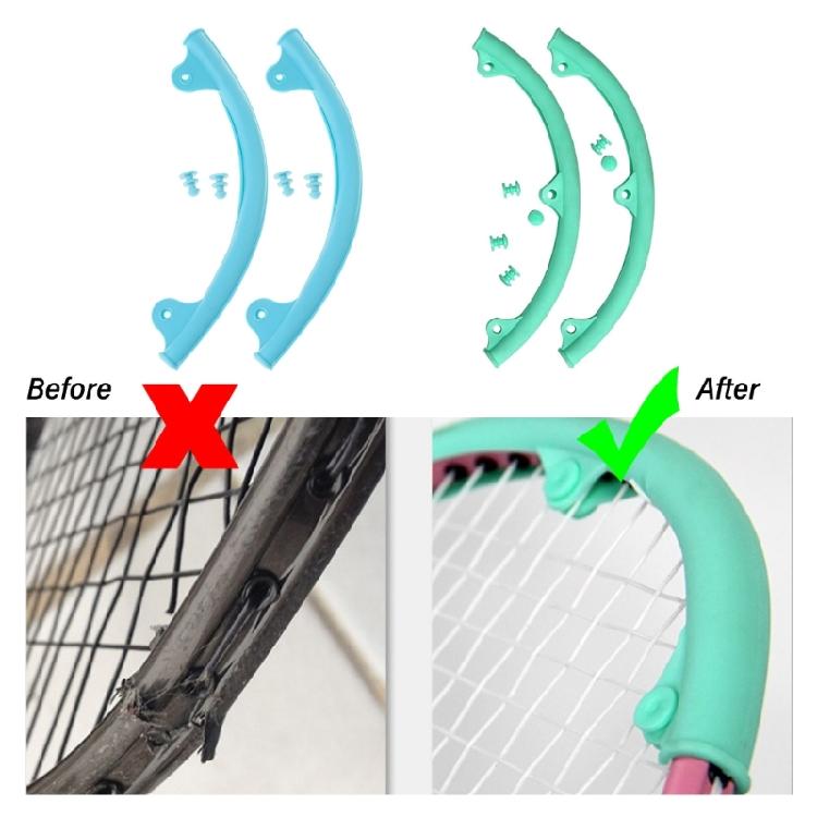 Badminton Racquet Curved Protection Sleeve Beginner Racket Head Protector Front Frame Head Case Edge Protective Cover