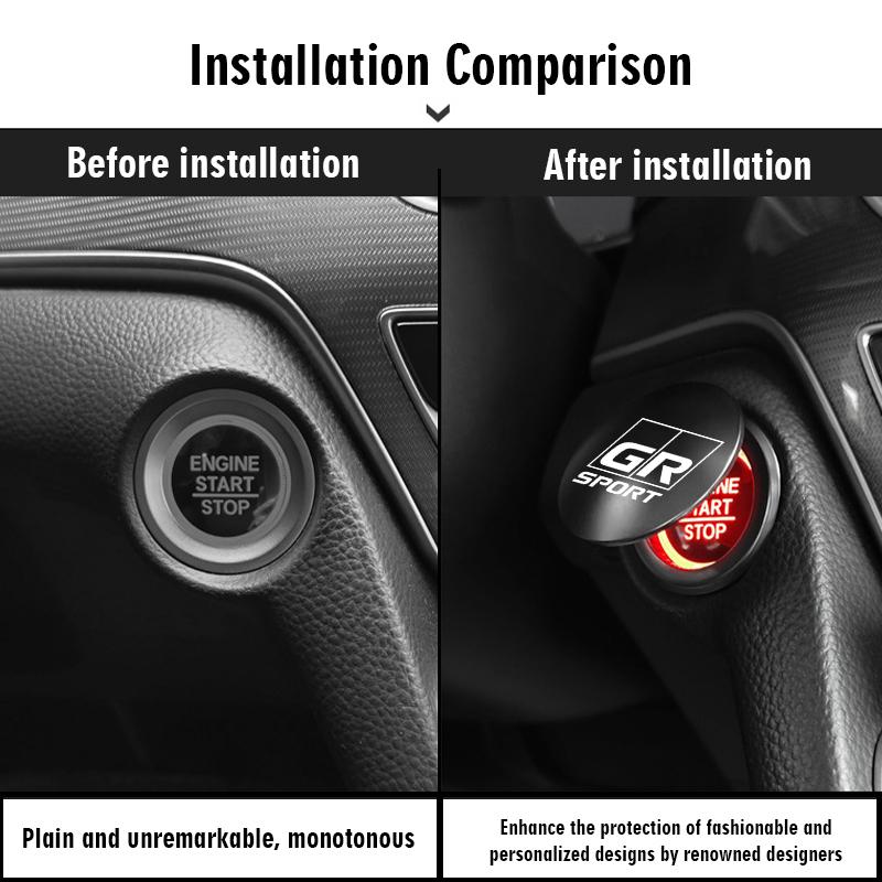 Car Keyless ONE-CLICK Start Stop Push Button Engine Ignition Switch For Toyota GR Sport Yaris Chr Auris Rav4 Prius Prado Avensis