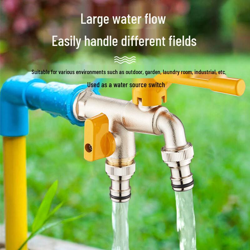 TLXT Dual Outlet Brass Outdoor Faucet