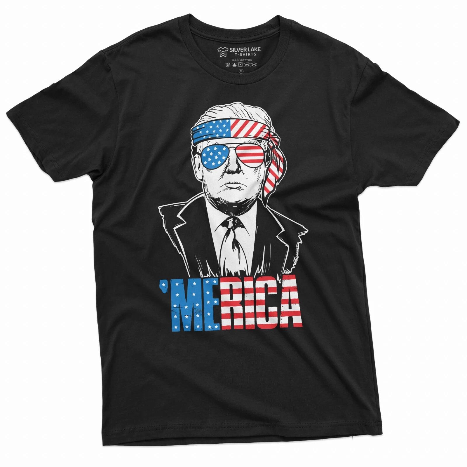 Merica USA Trump T-shirt DTJ 4th of July Cool Patriotic America Tee Mens Tee XL
