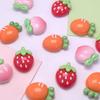 New Cute 100Pcs/Lot Strawberry Peach Carrots Resin Flatback Cabochons Slime Charms for Scrapbooking Phone Case Handmade DIY