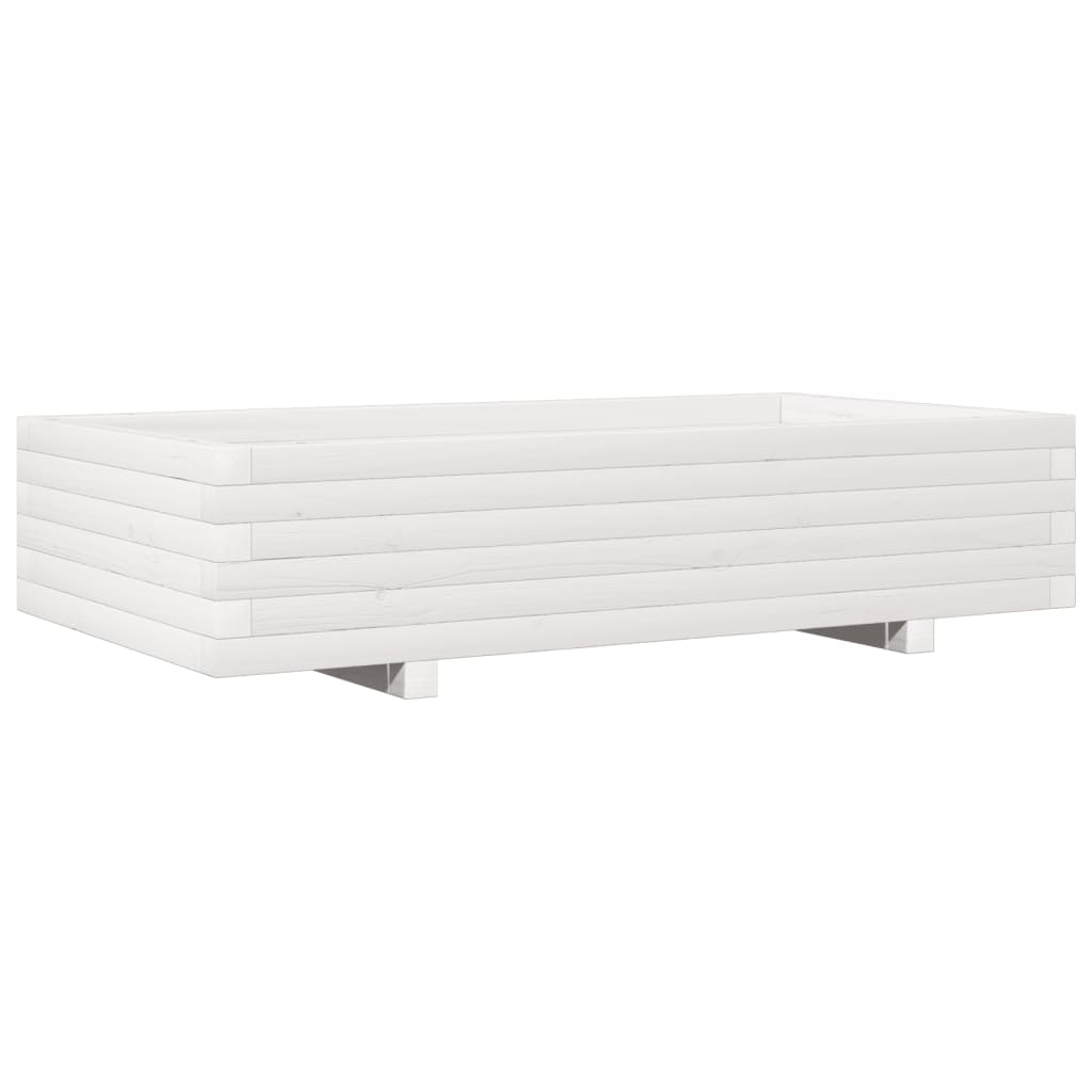 Planter Box White 110x60x26.5 cm Solid Pine Wood