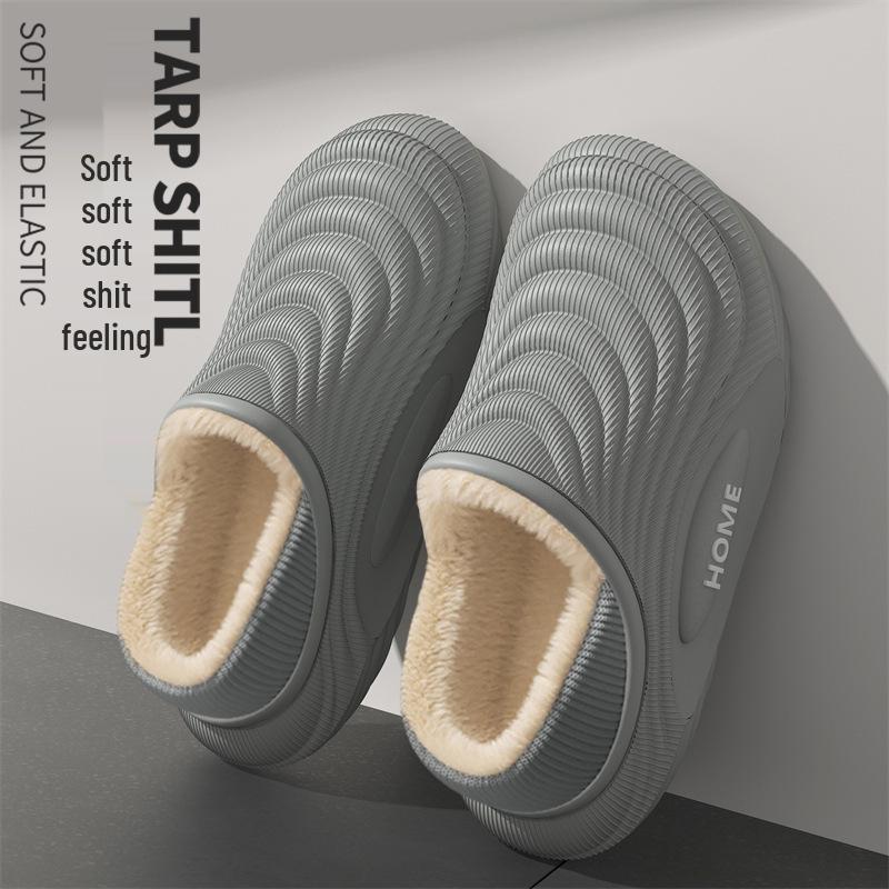 Damskie Kolorowe Bawełniane Kapcie na Obcasie - Przytulne, Wyściełane Aksamitem, Zimowe Śniegowce dla Pary na Zewnątrz i do Wewnątrz