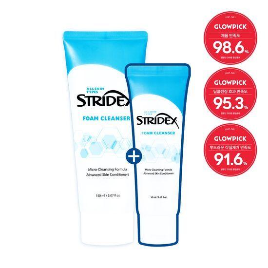 STRIDEX Mildly Alkaline, Low-Irritation Cleansing Foam Plan (150ml+50ml)