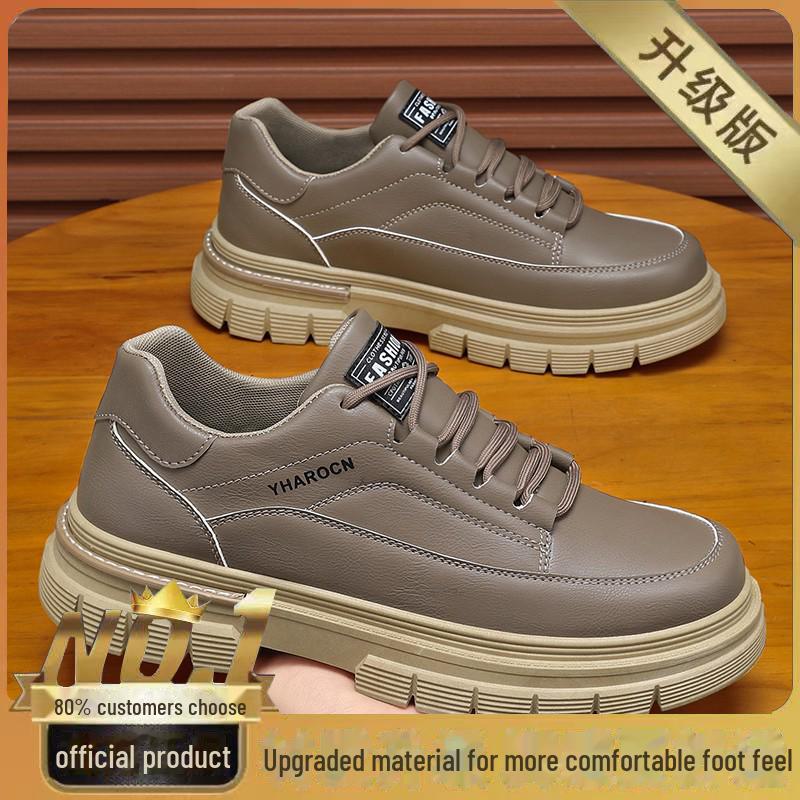 

Весенние мужские дышащие кожаные туфли: Модная универсальная повседневная спортивная обувь на толстой подошве и ботинки Martin 43