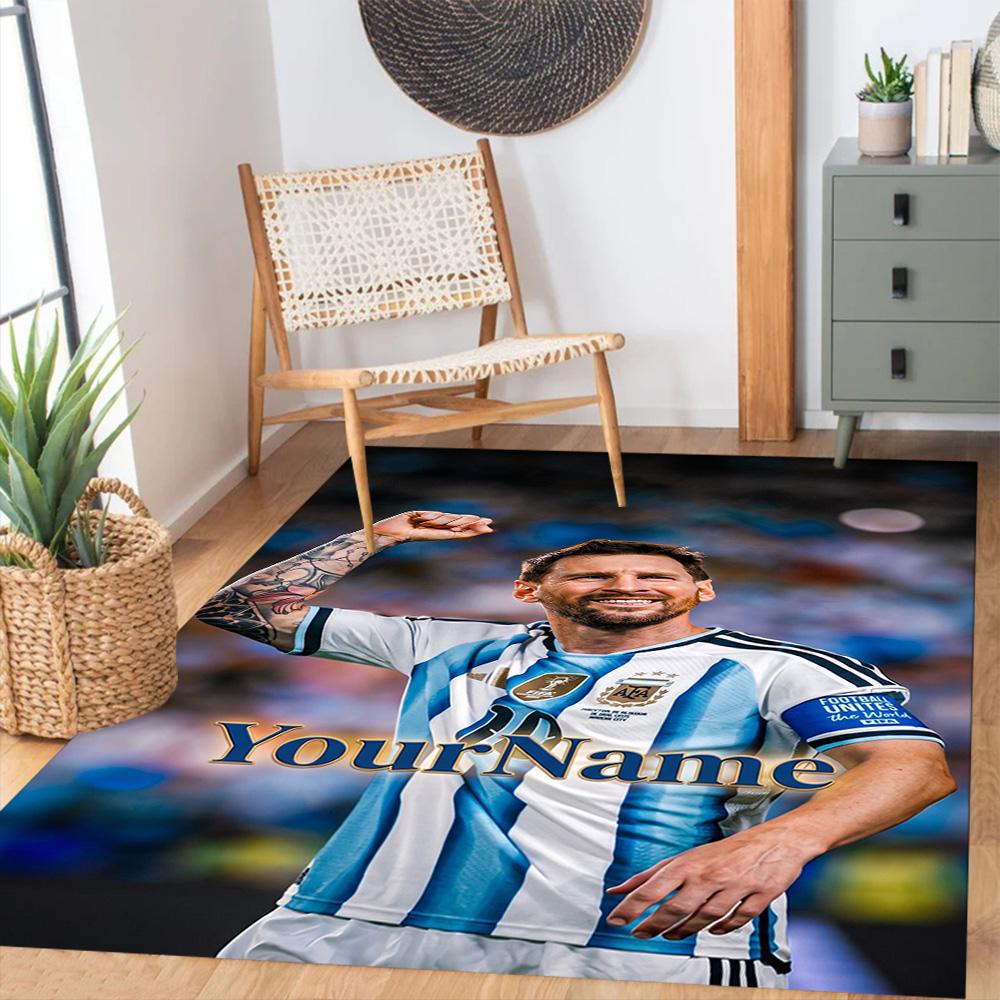 Messi 201 Personalized Text Area Rug Perfect for Hallway Living Rooms Decorate room Study room Antislip Carpet Office home decor
