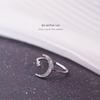 Beixi s925 Sterling Silver Star & Moon Open Ring for Women - Chic & Elegant Design for Daily Wear