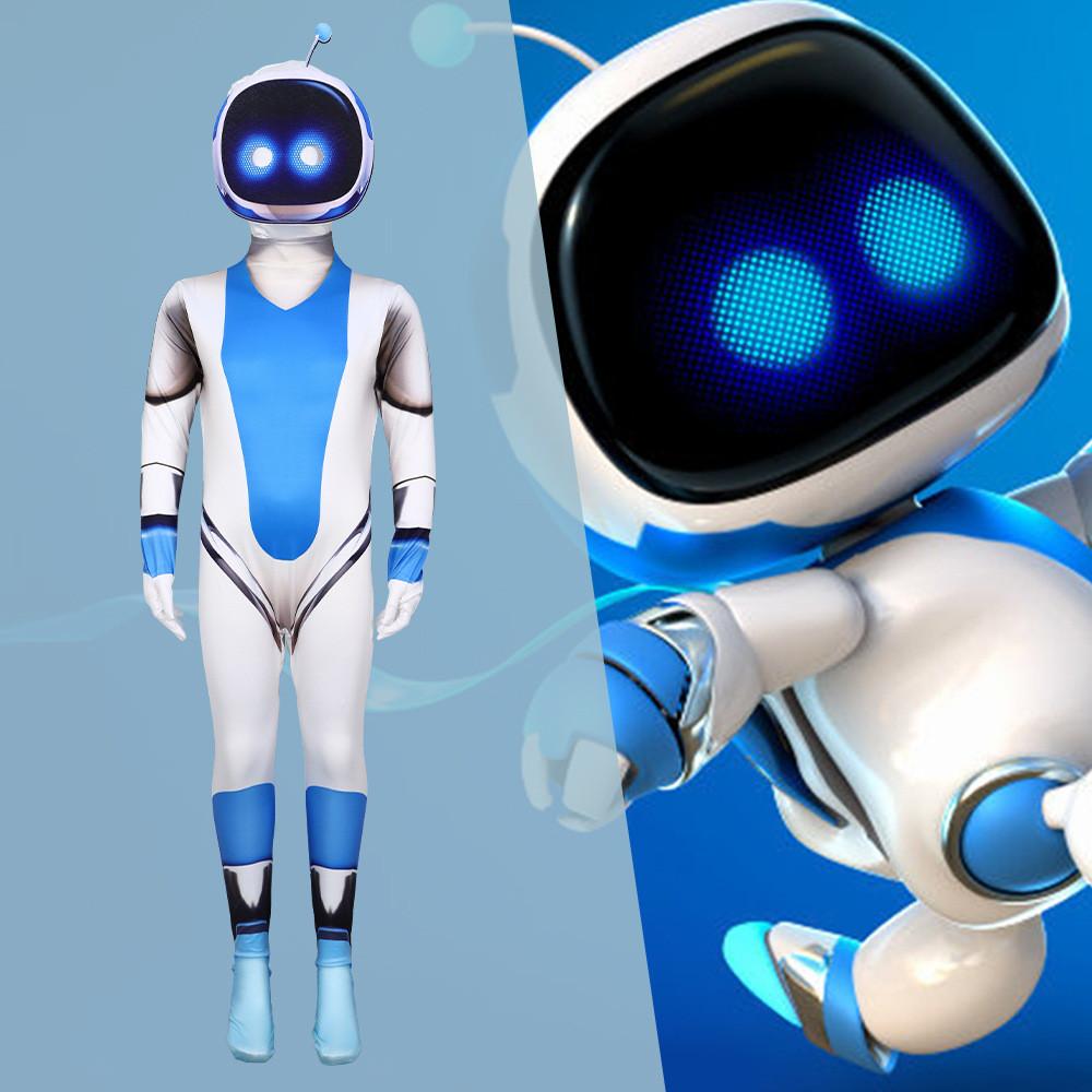 Astro Cosplay Bot Costume Jumpsuit Kids Adult Halloween Stage Gift Performance