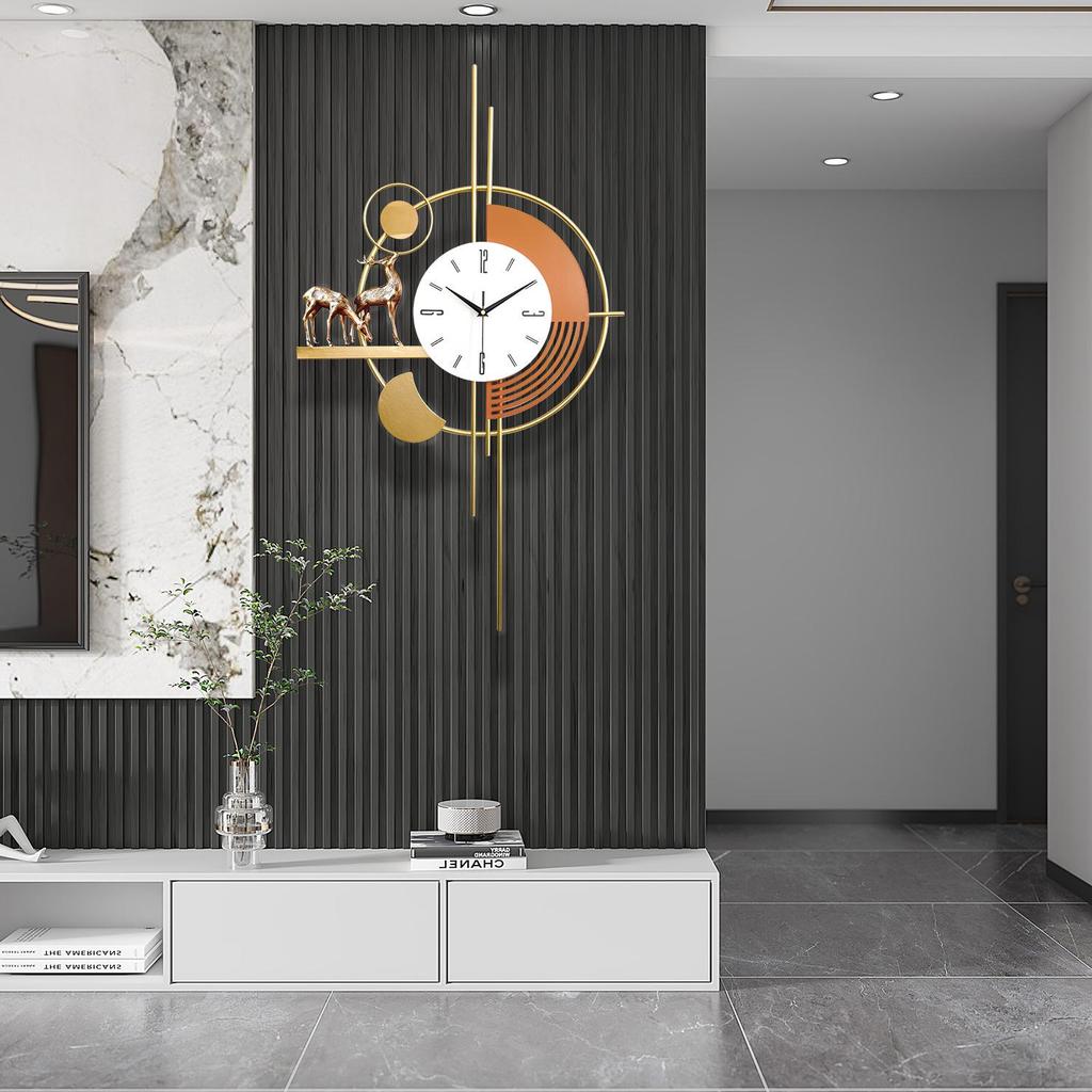 Luxury Nordic Minimalist Wall Clock - Stylish Living Room Decor & Fashionable Home Accent