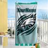 Philadelphia Eagles Asciugamano da Spiaggia Personalizzabile con Testo Asciugatura Rapida Morbido Microfibra