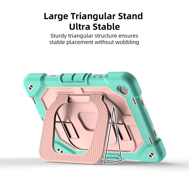 11 Inch Tablet Case With Kickstand Shockproof PC Silicone Cover Adjustable Back Strap IPad Android Tablets