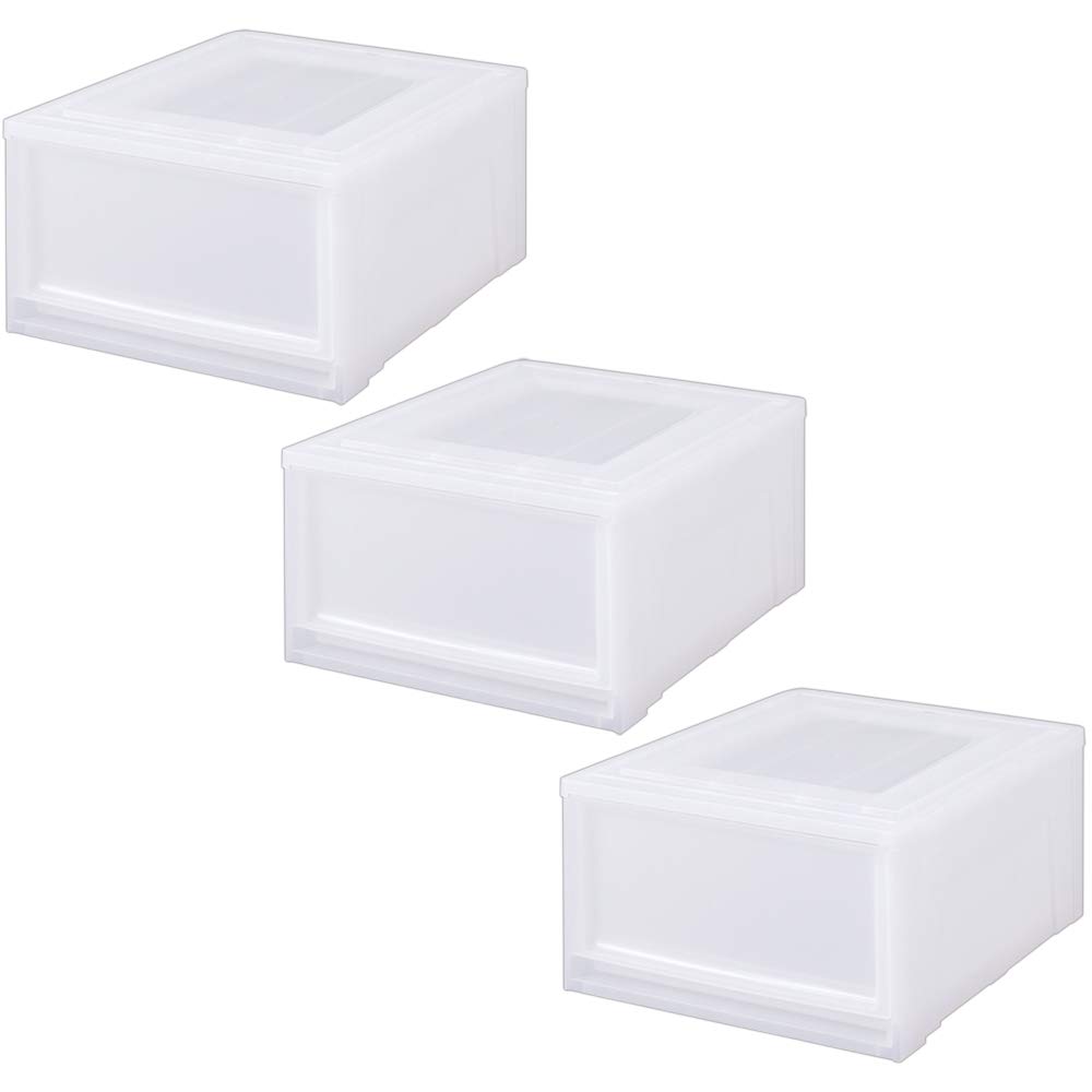 Iris Ohyama Storage Case Natural L Size Closet Set of 3 Walk-in MBC-L