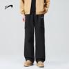 Guirenniao Men's Fleece-Lined Straight-Leg Cargo Pants